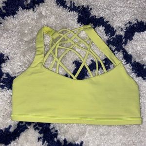 lululemon • highlighter yellow - free to be sports bra